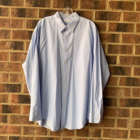 J Crew size L light blue 80’s 2-ply Cotton business casual button down shirt - Picture 2 of 5